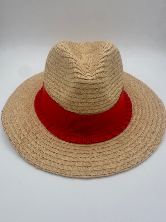 2” Red Ruffle Hat Band