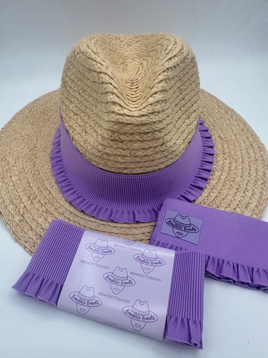 2” Lavender Ruffle Hat Band