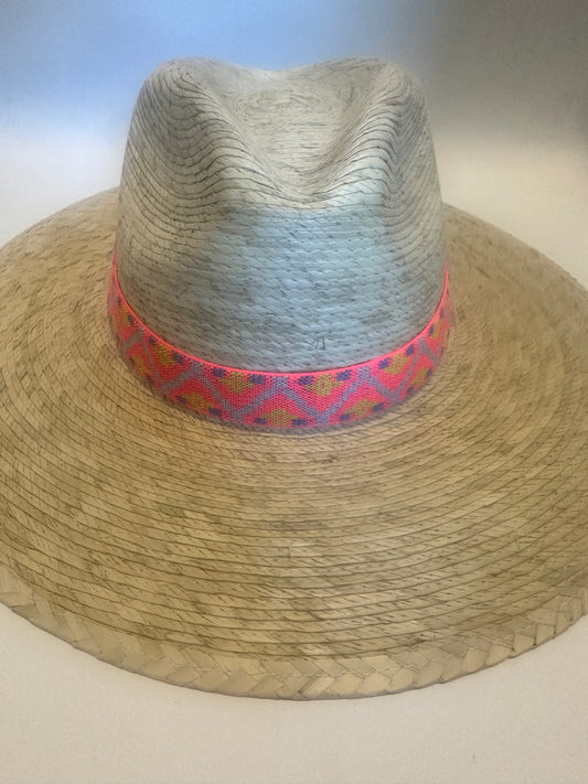 2” Neon Pink Aztec Hat Band