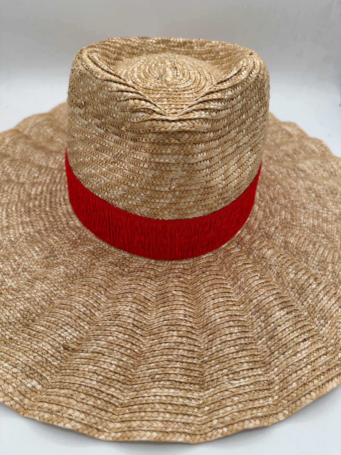 1.5” Red Ruched Hat Band