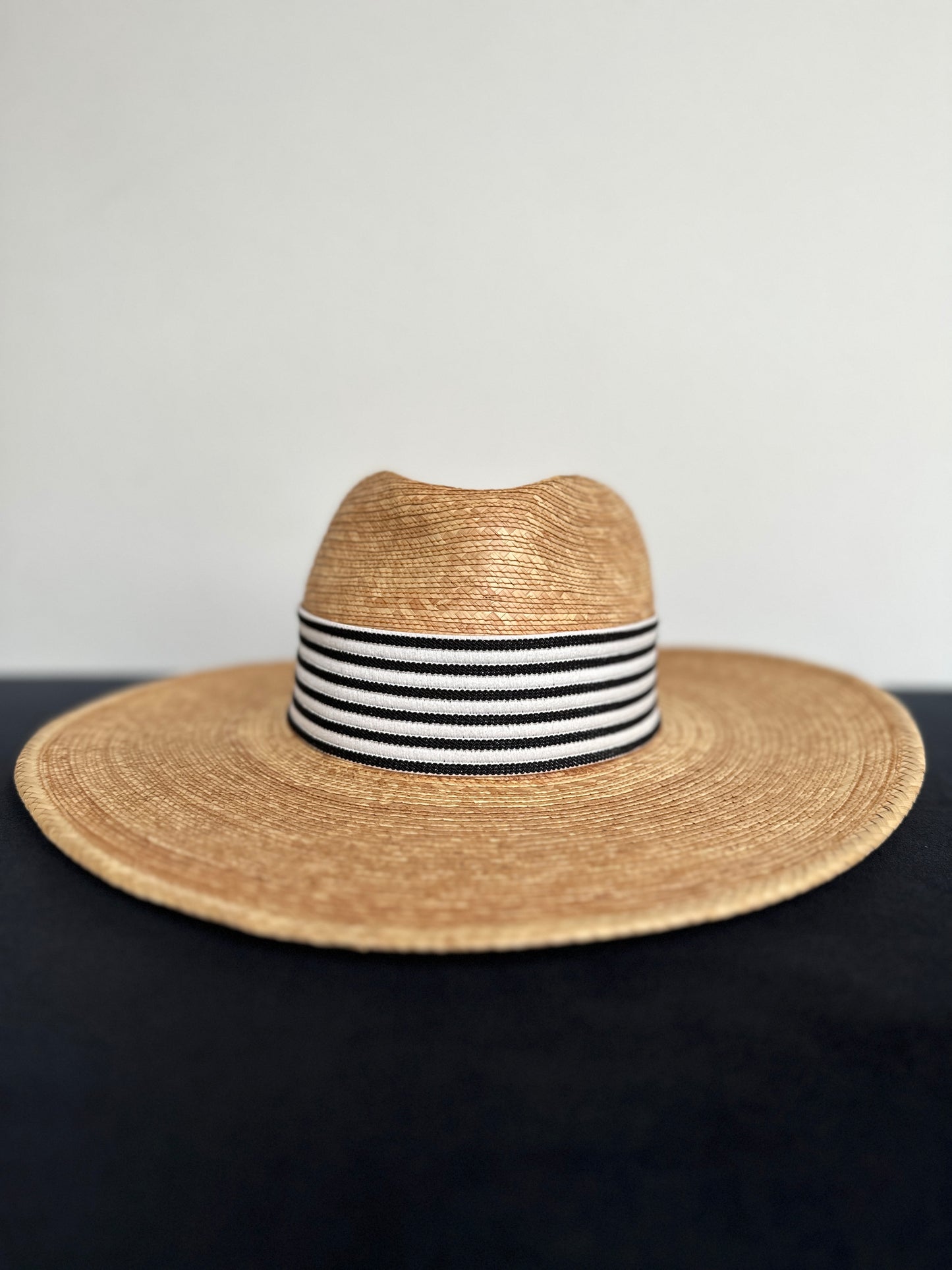 2” Black and White Stripe Hat Band