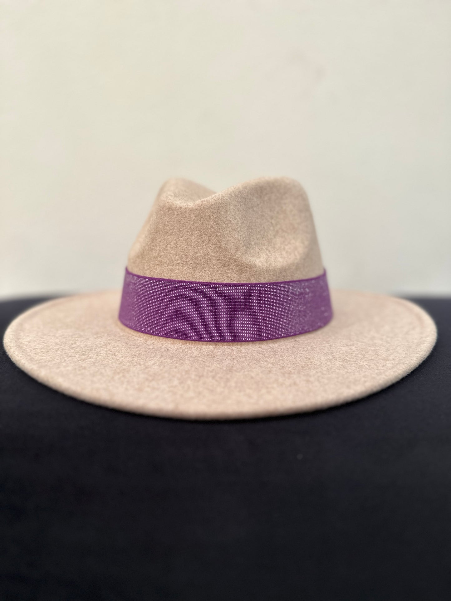 1.5” Purple Dotted Shimmer Hat Band