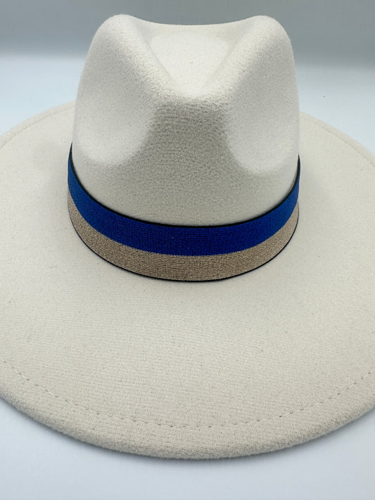 1.5” Blue & Gold 2-Stripe Hat Band