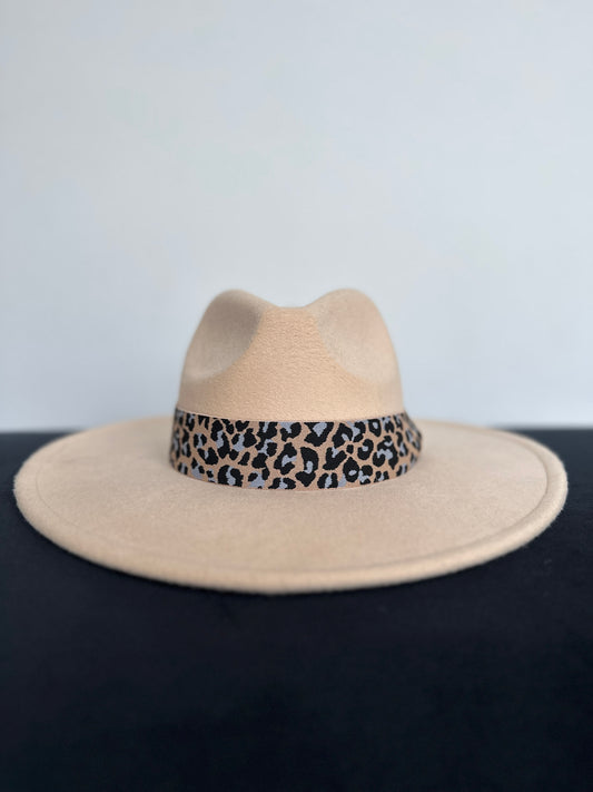 1.5” Gray Leopard Hat Band