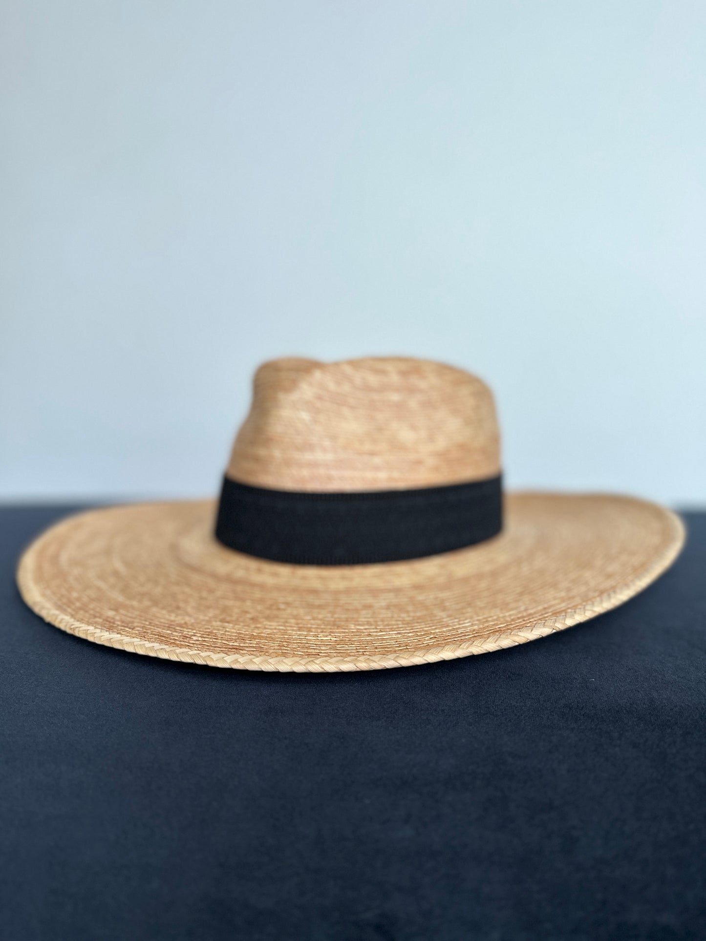 1.5” Jacquard Black Hat Band