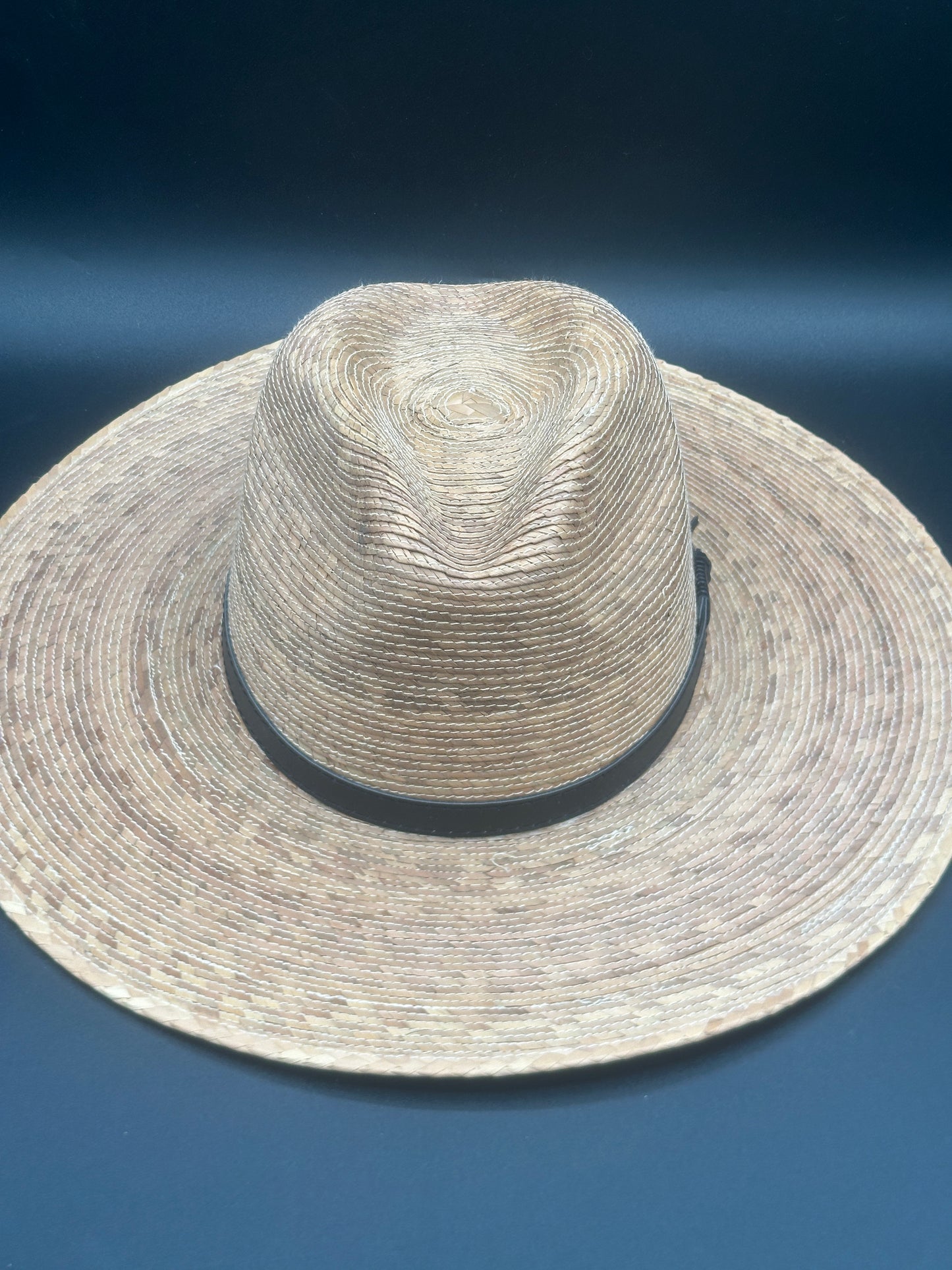 Dark Palm Leather Banded Rancher Hat