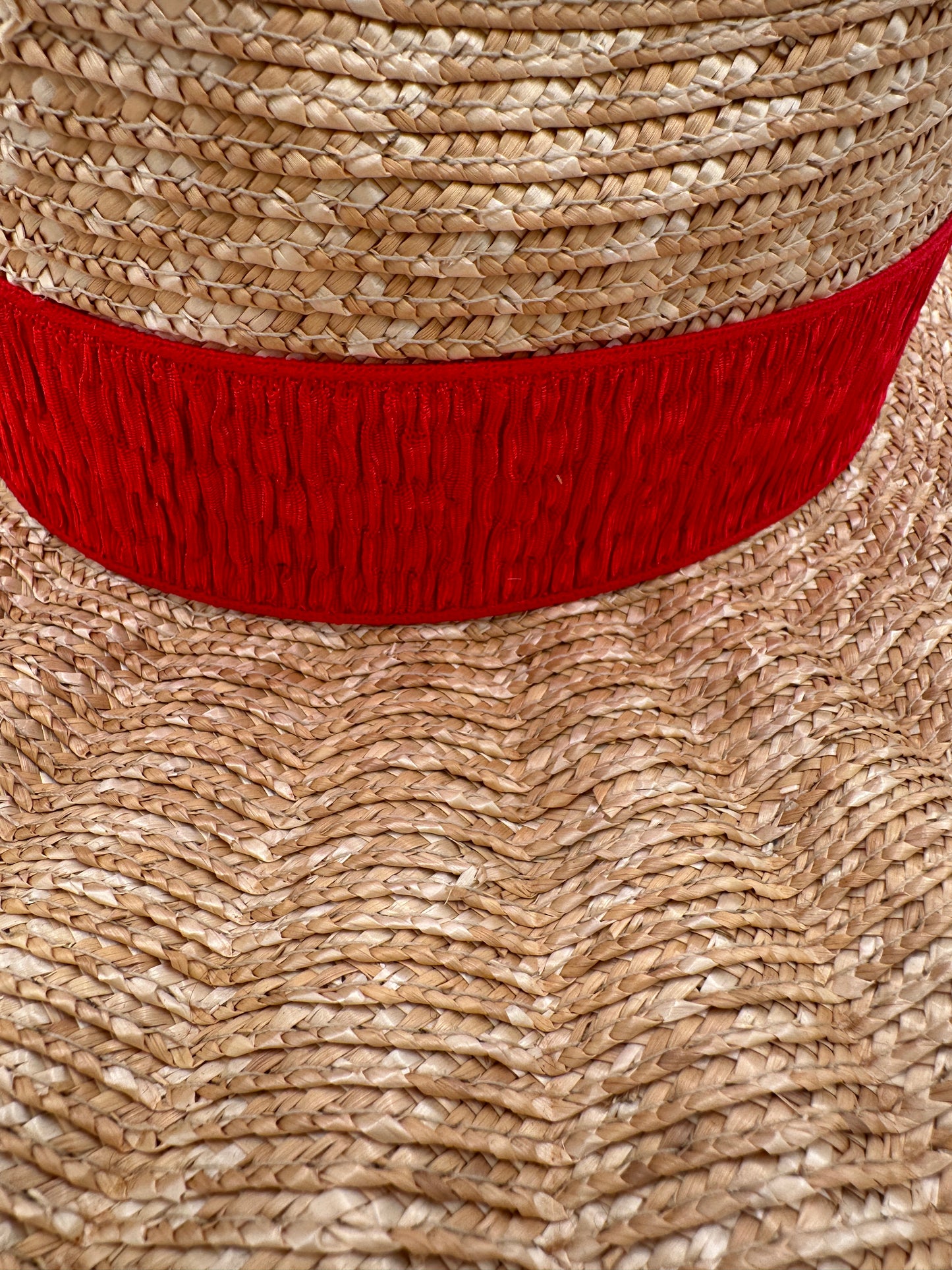 1.5” Red Ruched Hat Band