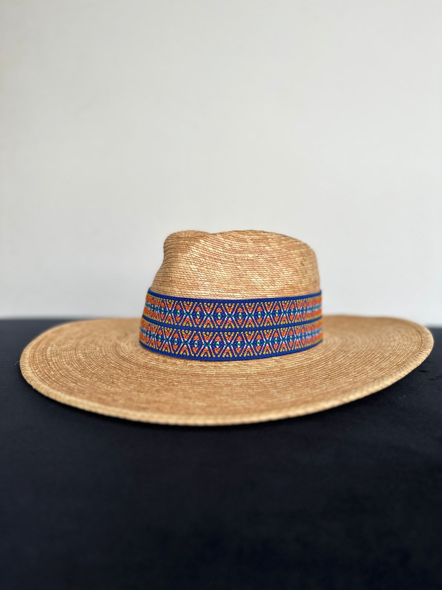 2” Reversible Blue and Orange Aztec Hat Band