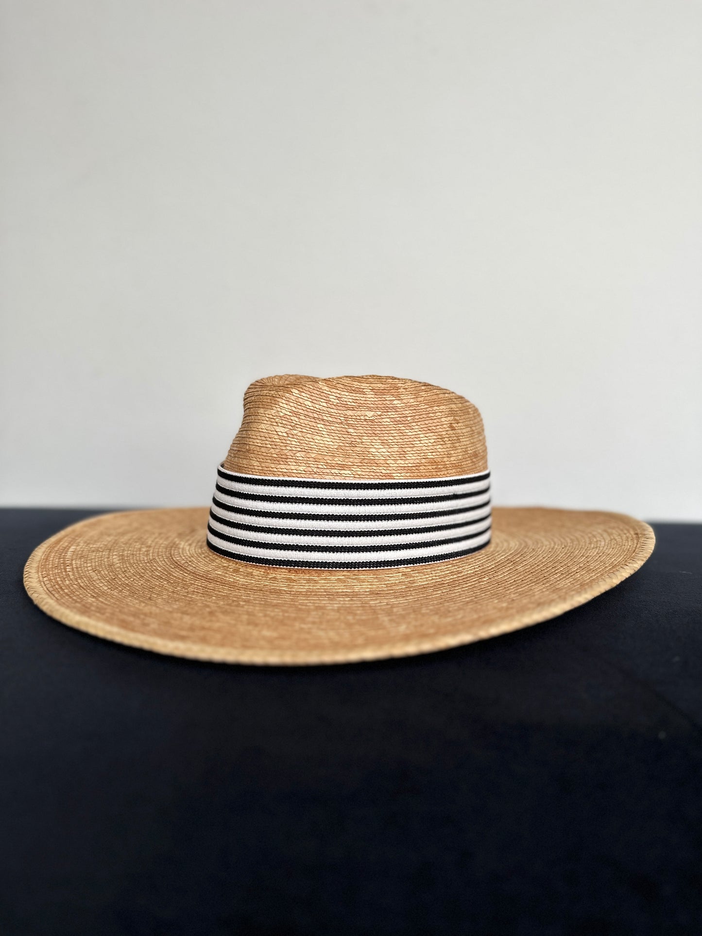 2” Black and White Stripe Hat Band