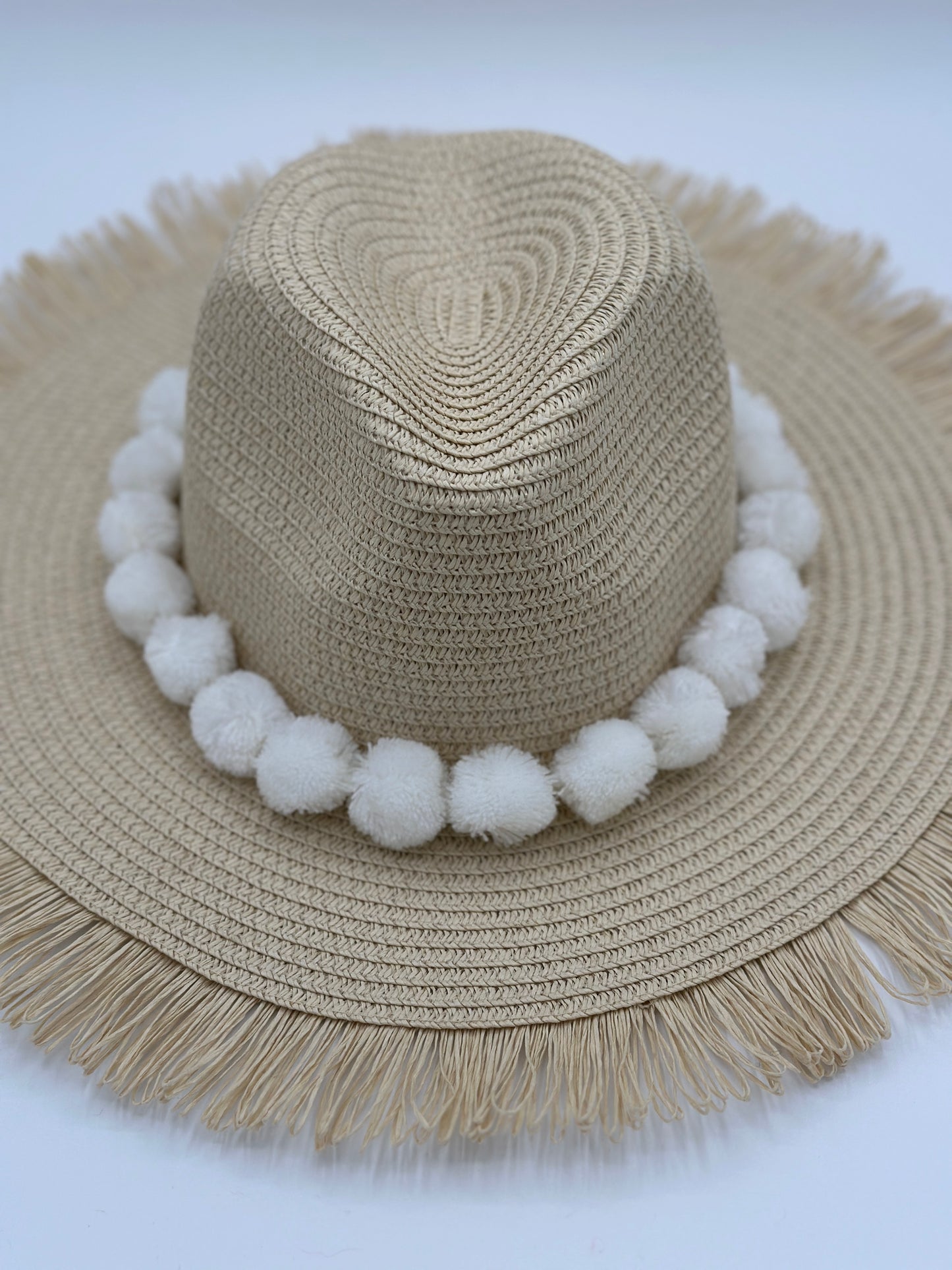 White PomPom Hat Band