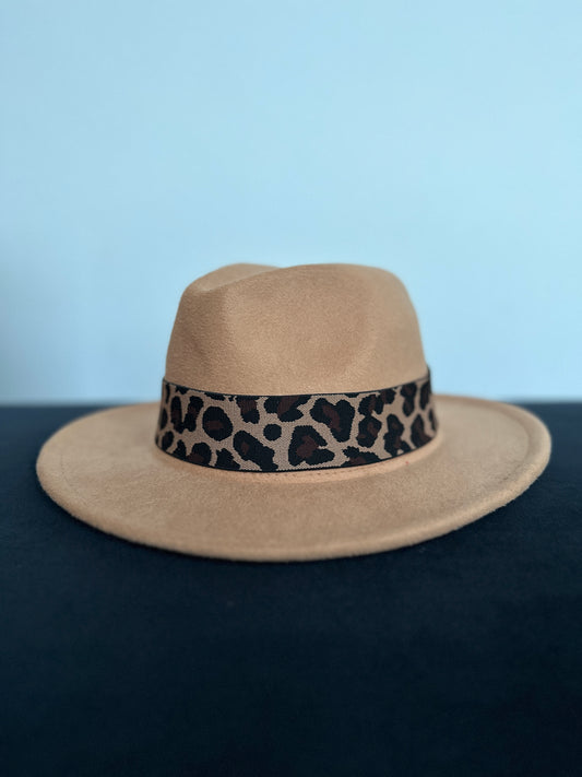 1.5” Brown Leopard Hat Band