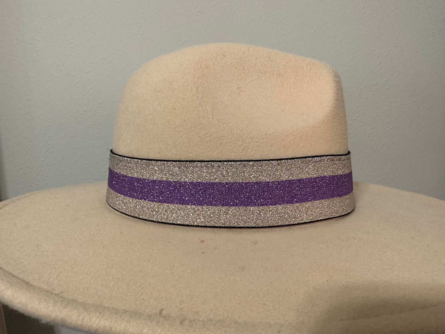 1.5” Purple & Gold 3-Stripe Hat Band