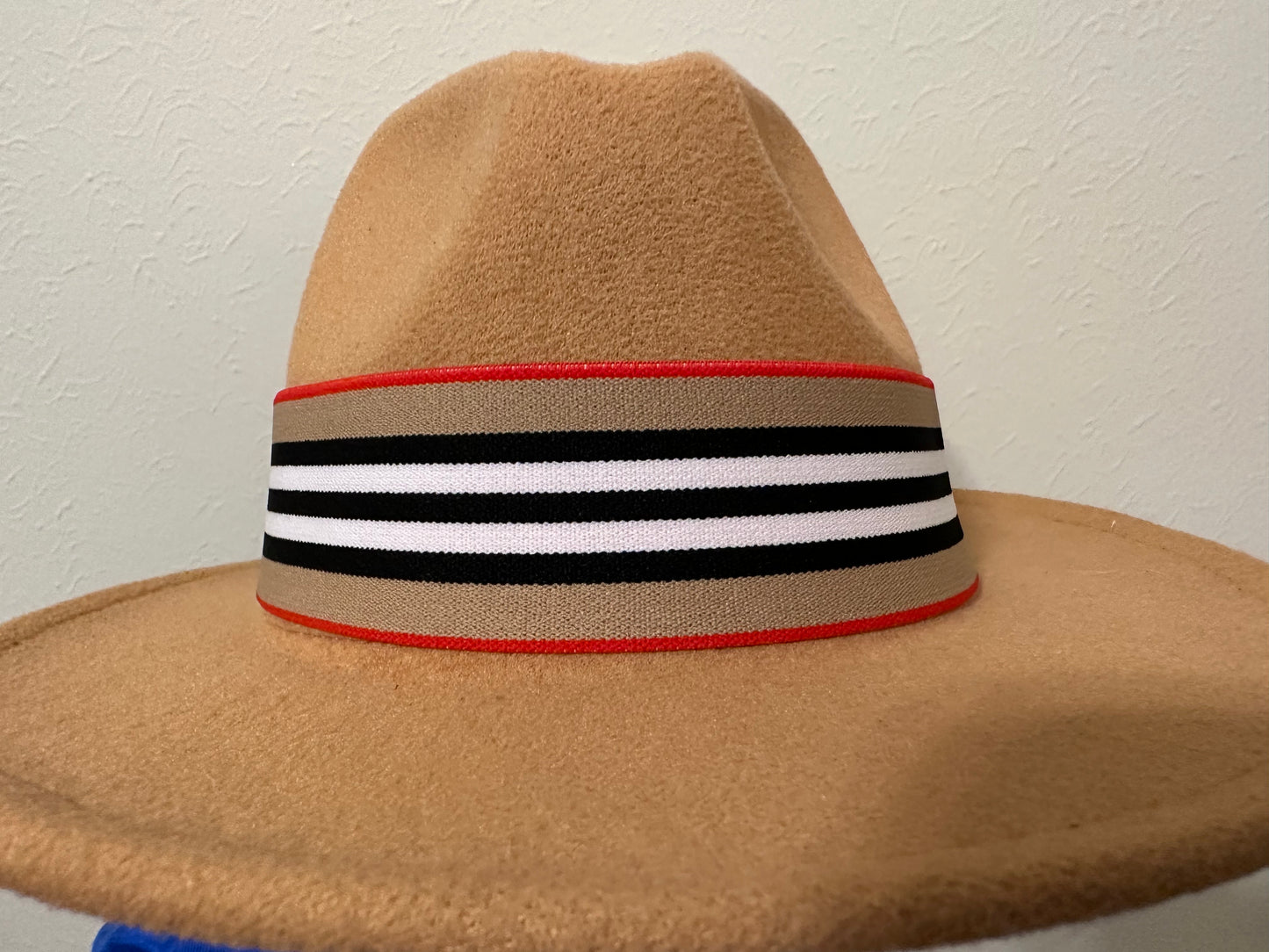 2” Tan & Red Hat Band