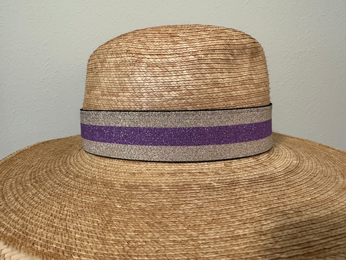 1.5” Purple & Gold 3-Stripe Hat Band