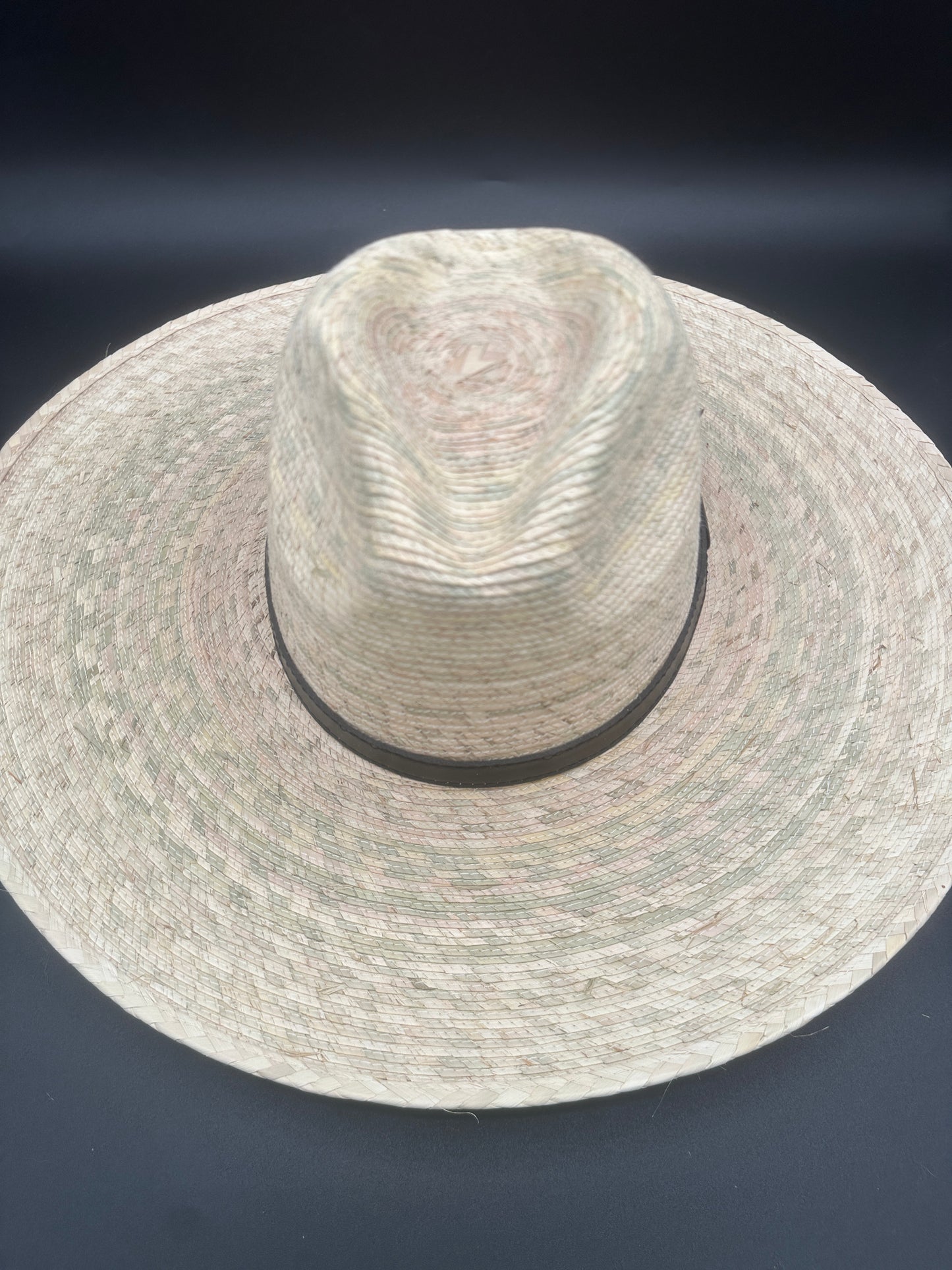 Light Palm Leather Banded Rancher Hat