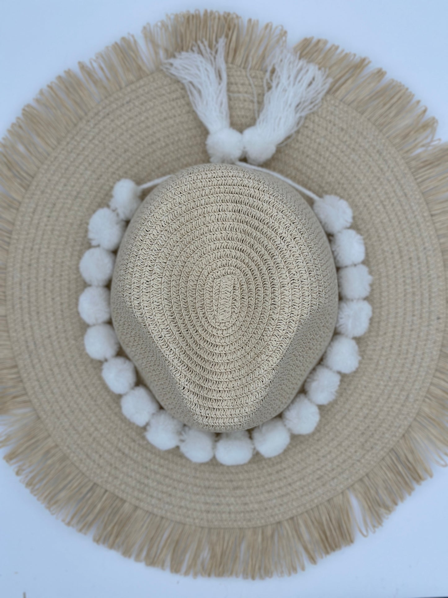 White PomPom Hat Band