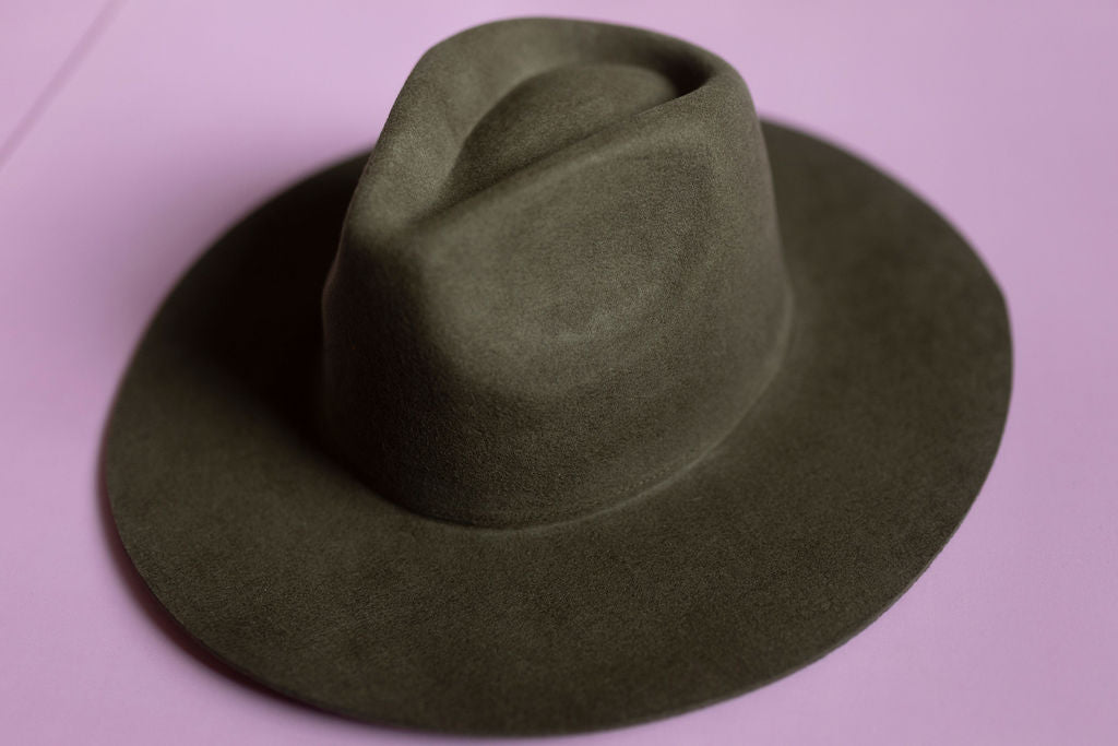 Wool Rancher Hat- Olive