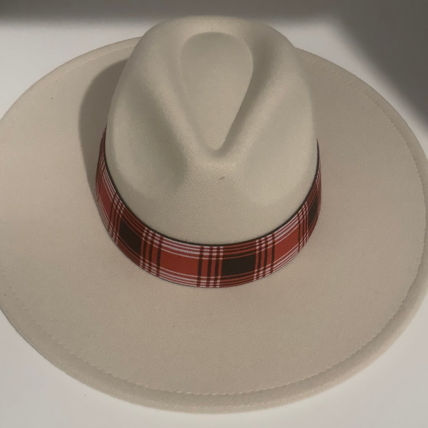 1.5” Red & Black Plaid Hat Band