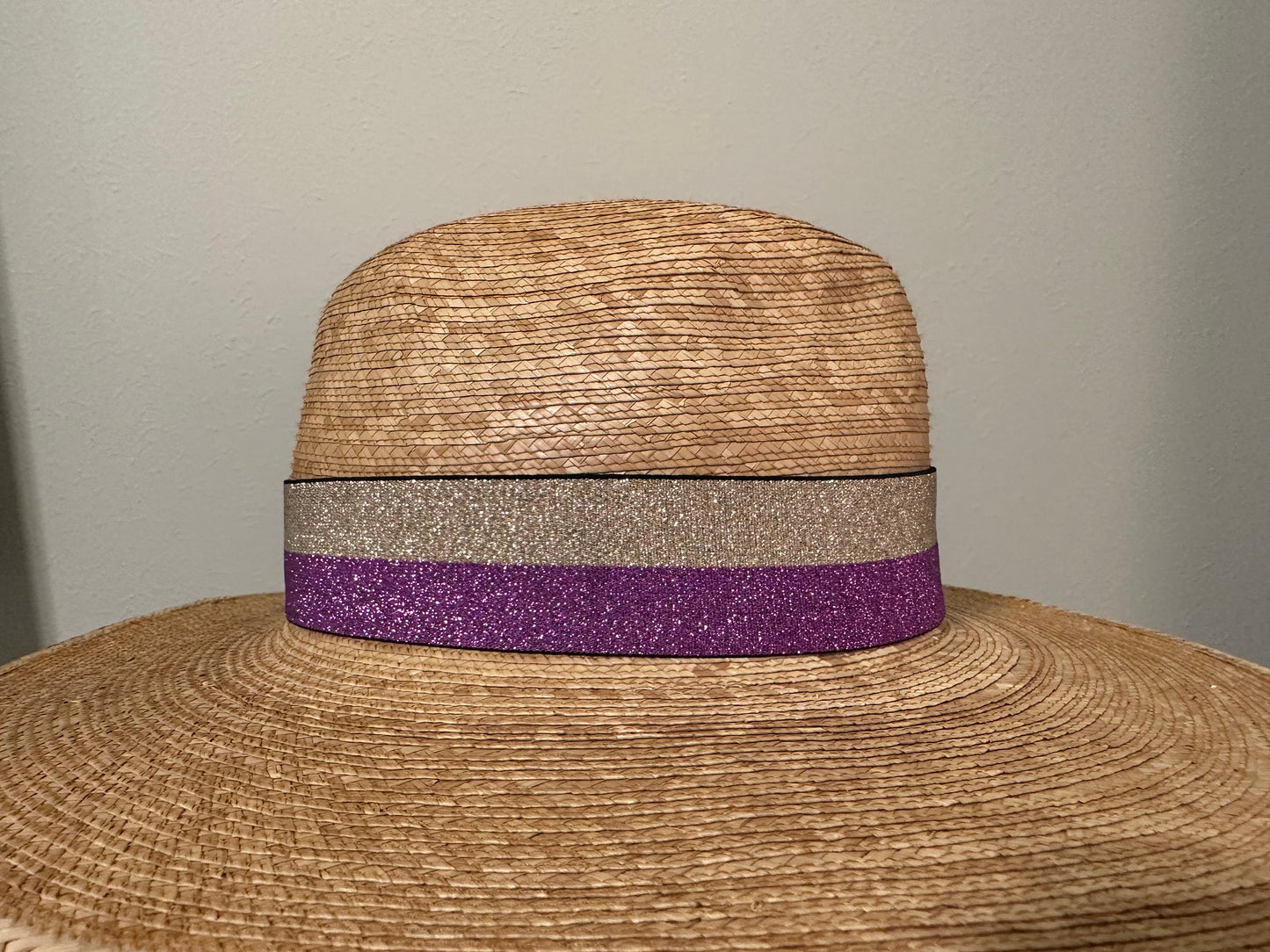 1.5” Purple & Gold 2-Stripe Hat Band