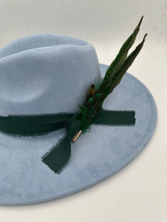 Green Feather Hat Pin