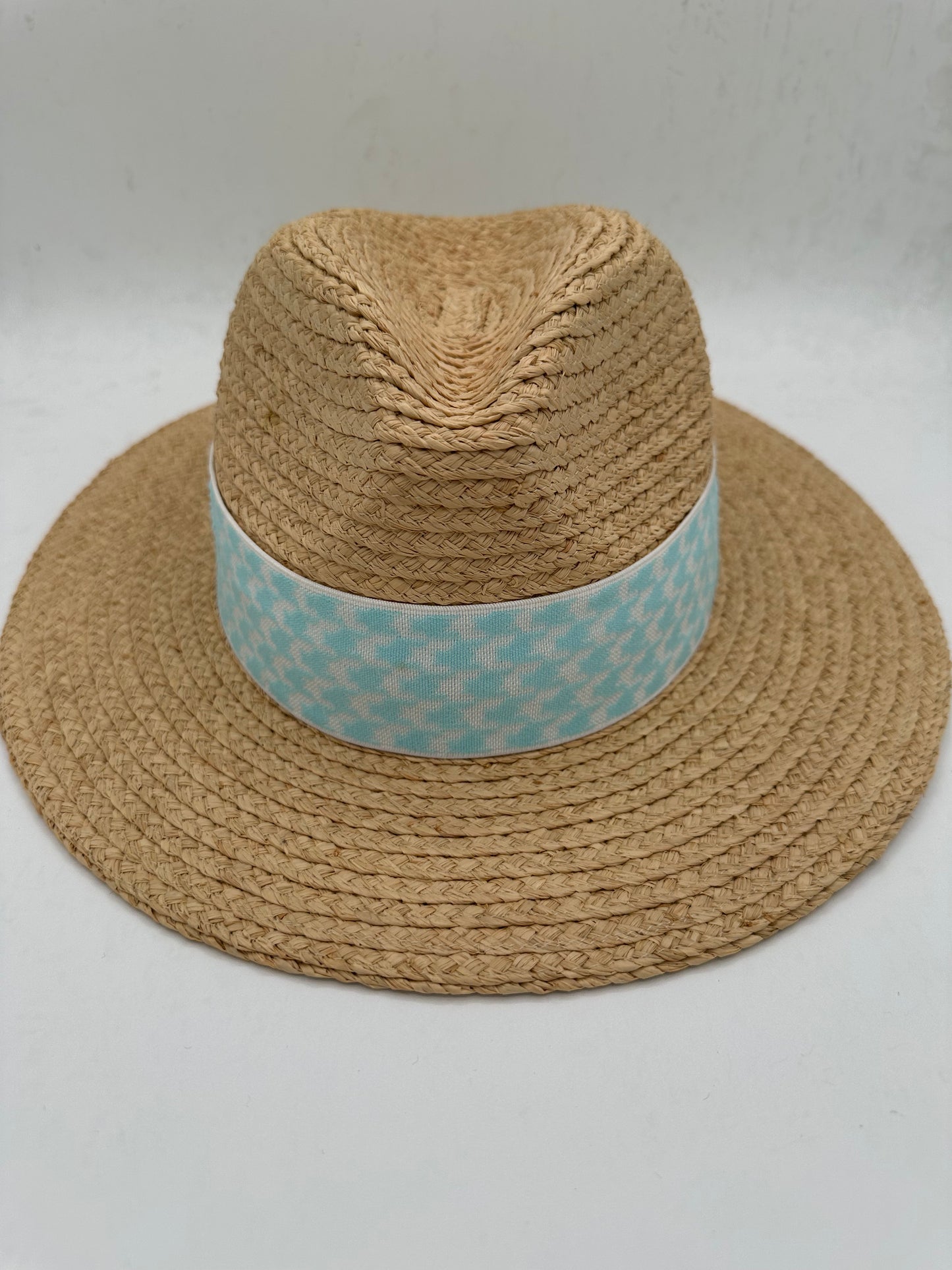 2” Aqua Houndstooth Hat Band