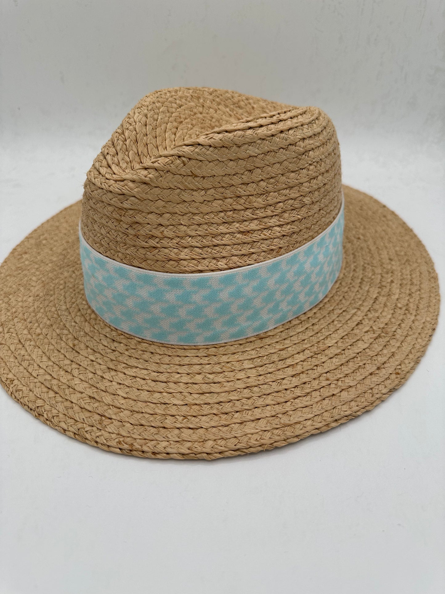 2” Aqua Houndstooth Hat Band