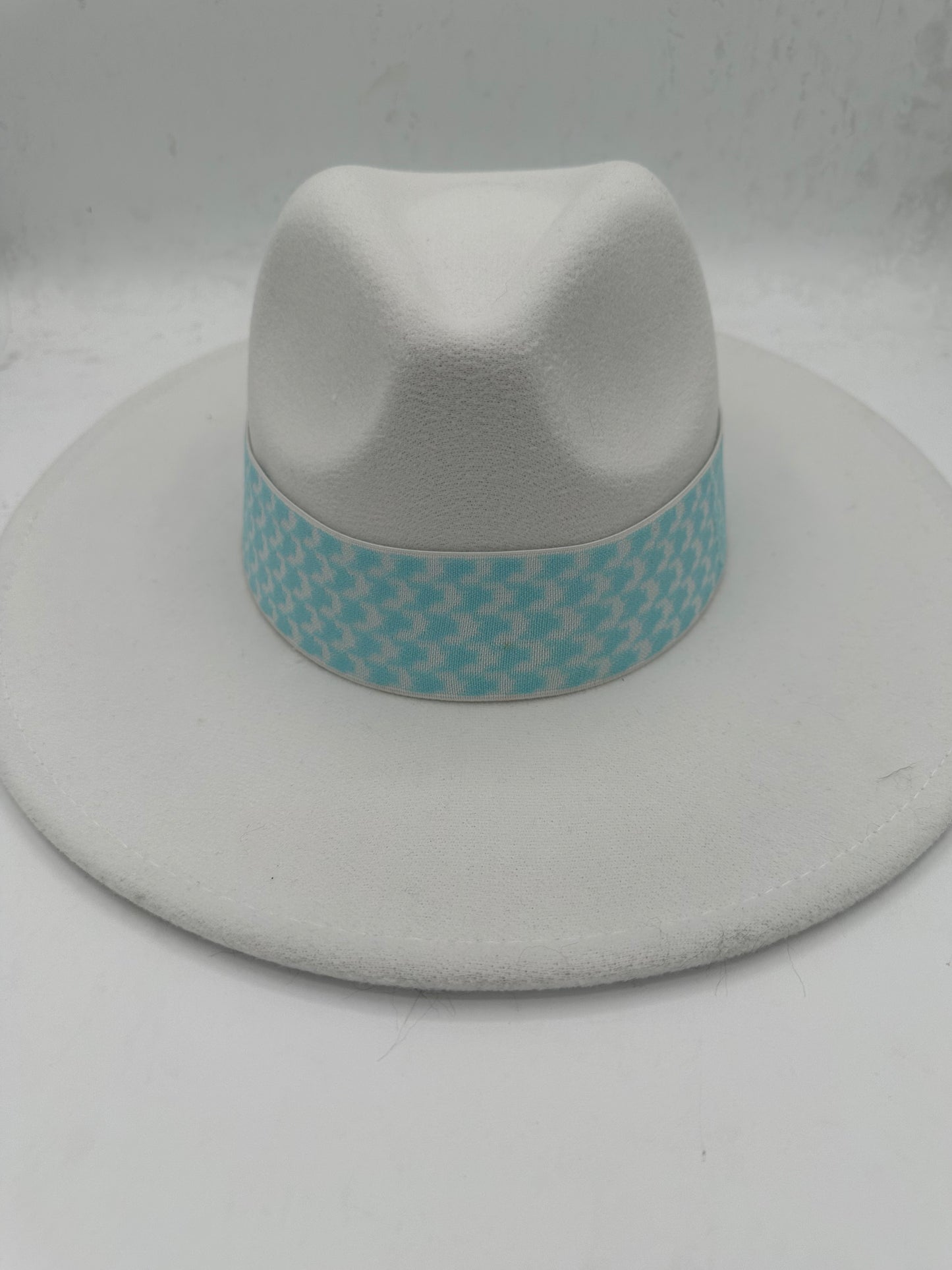 2” Aqua Houndstooth Hat Band