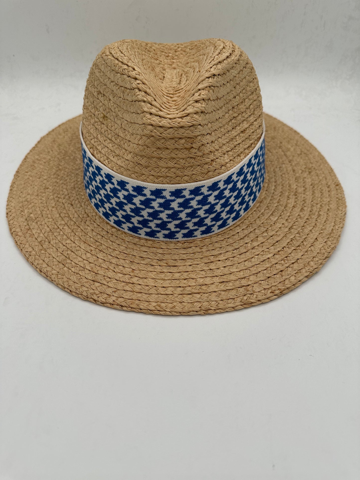 2” Blue Houndstooth Hat Band