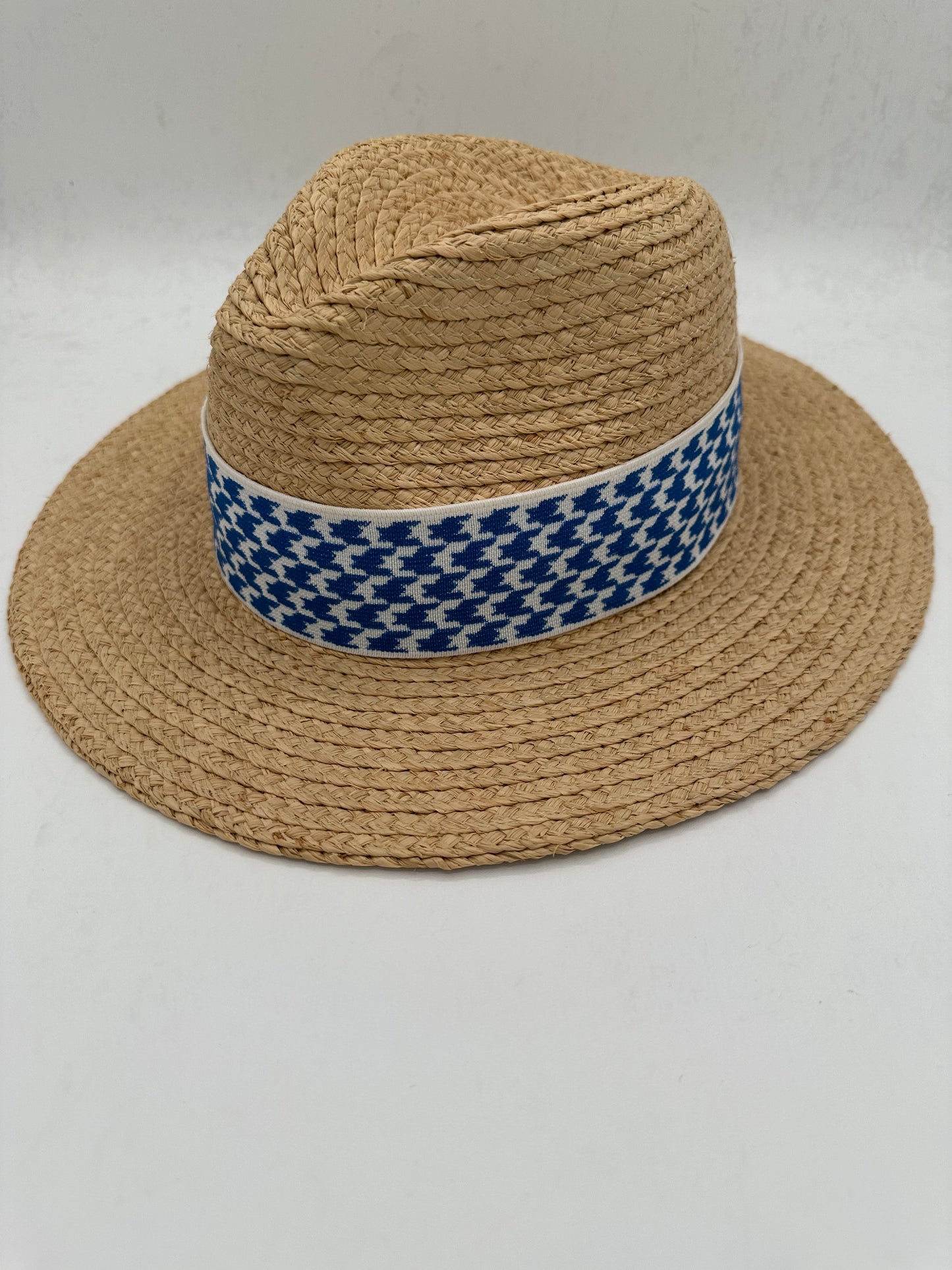 2” Blue Houndstooth Hat Band