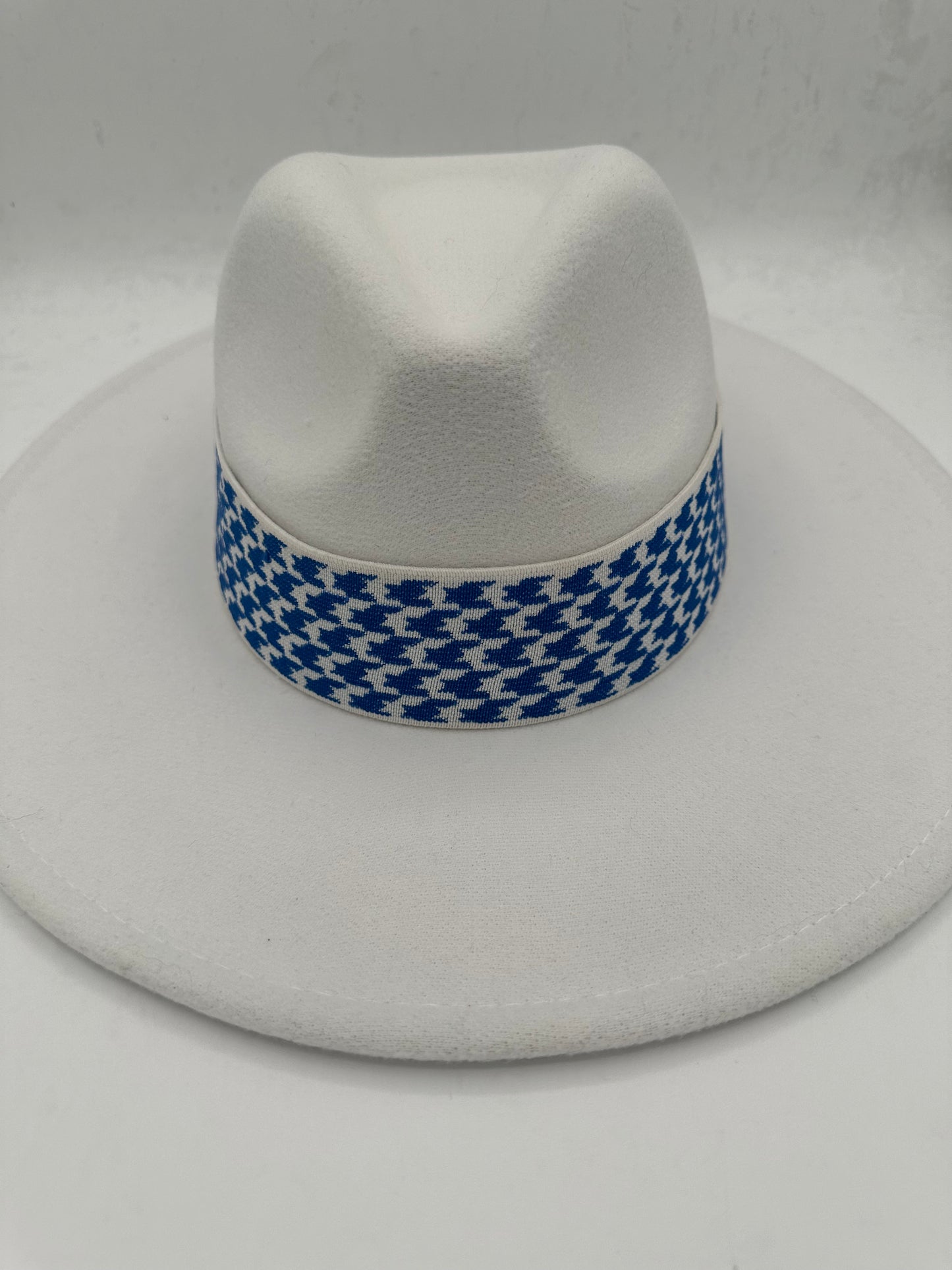 2” Blue Houndstooth Hat Band