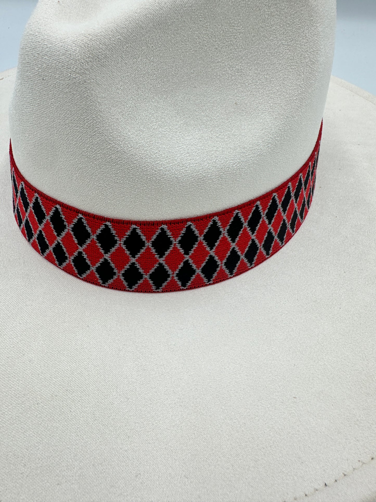 1.5” Black and Red Diamond Band