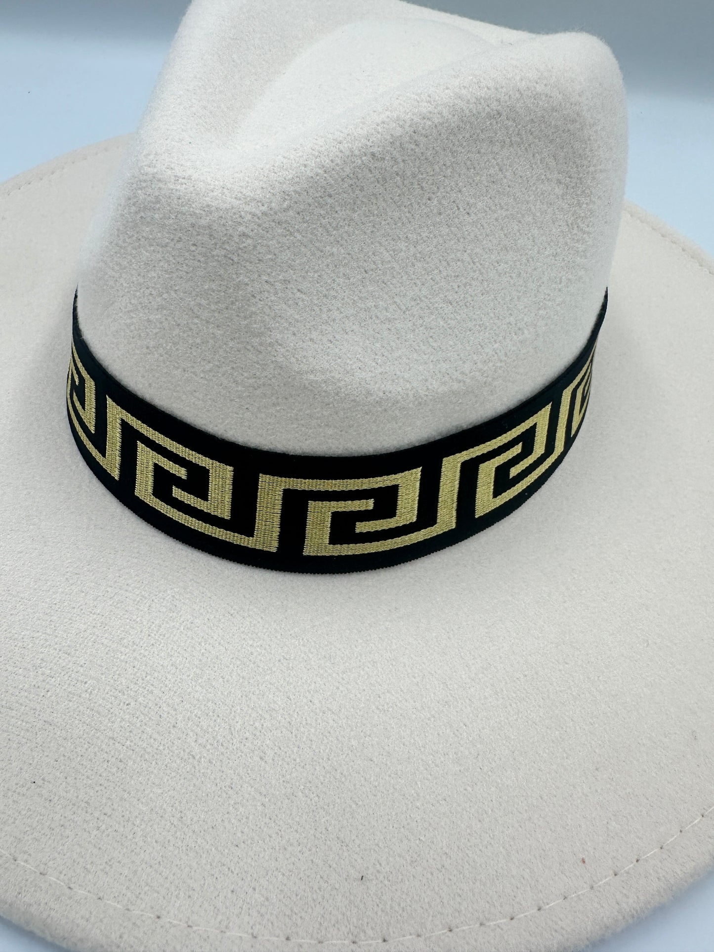 1.5” Black and Gold Greek Key Band