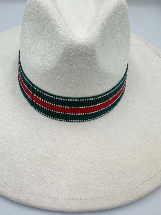 1.5” Green & Red 3-Stripe with silver