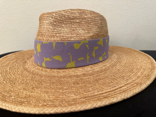 2” Lavender & Yellow Splatter Hat Band