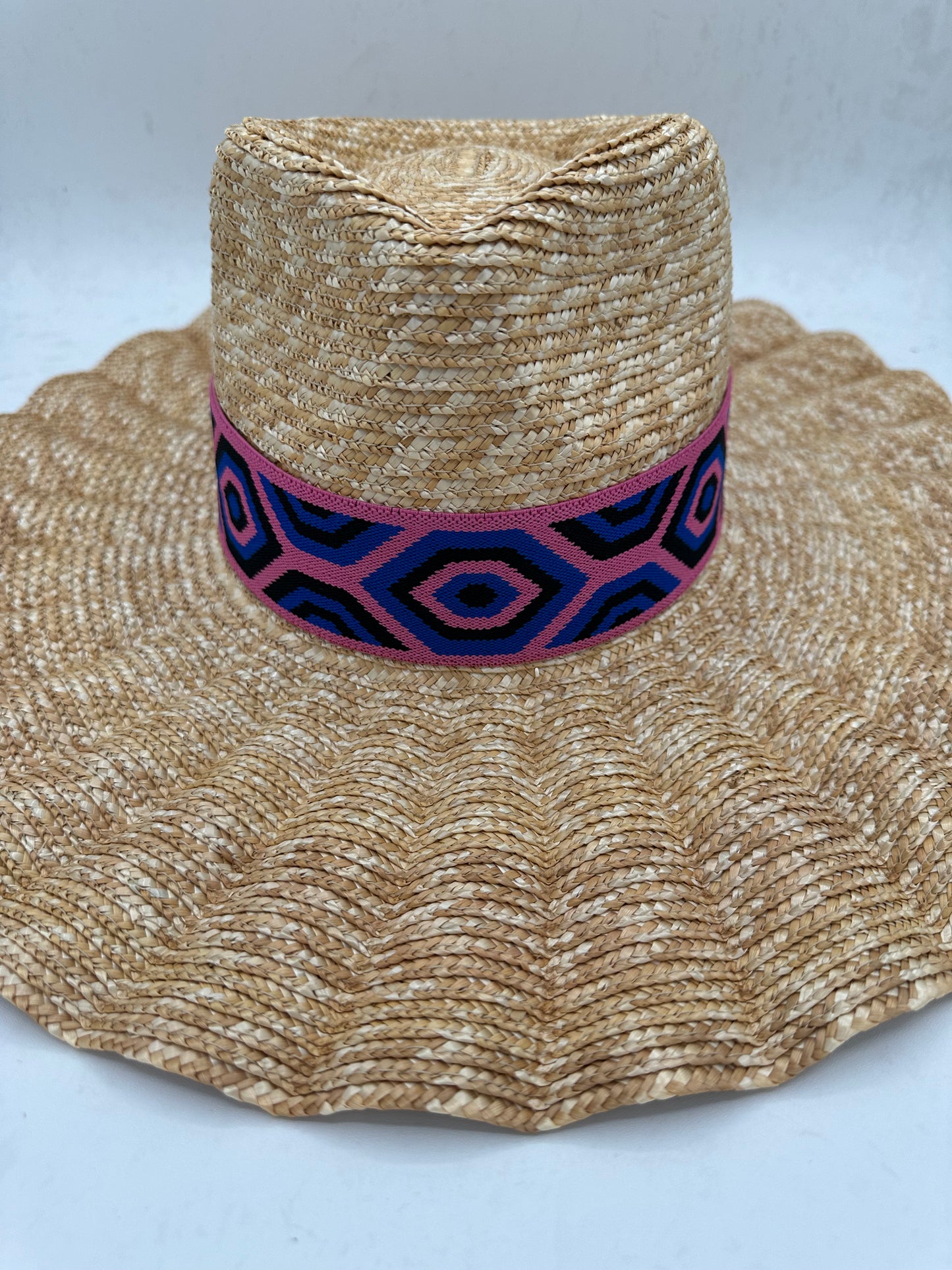 2” Pink Hexagon Hat Band