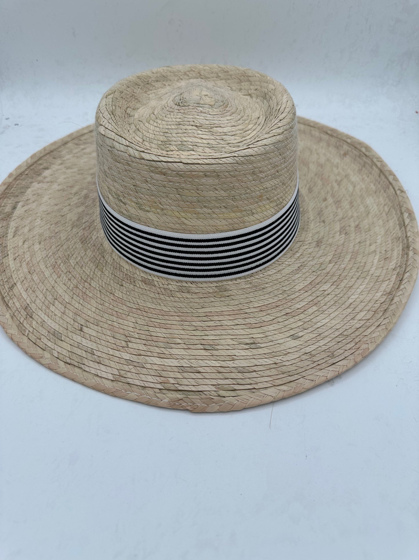 1.5” Black & White Stripes Hat Band